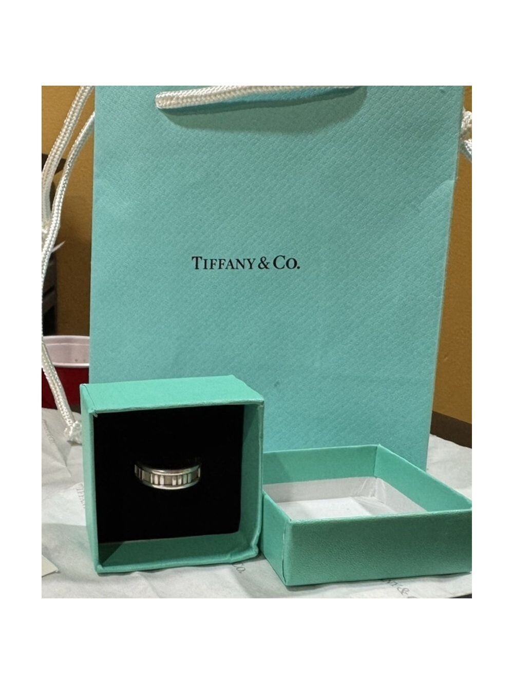 Tiffany & Co Atlas Wide Roman Numeral Ring Sterling Silver 925 1995 - Picture 8 of 10